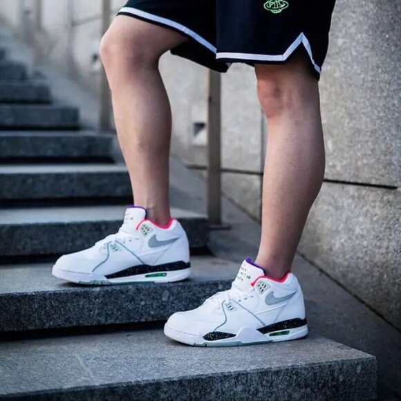 Nike Air Flight 89 - New Men's White/Silver Casual Training Shoe CW2616-101 - Picture 8 of 8